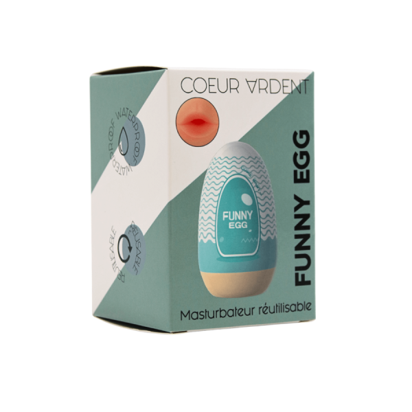 Gaine Masturbatrice Réutilisable FUNNY EGG – Design Réaliste Bouche